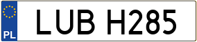 Truck License Plate